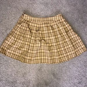 Plaid Zip-Up Skirt